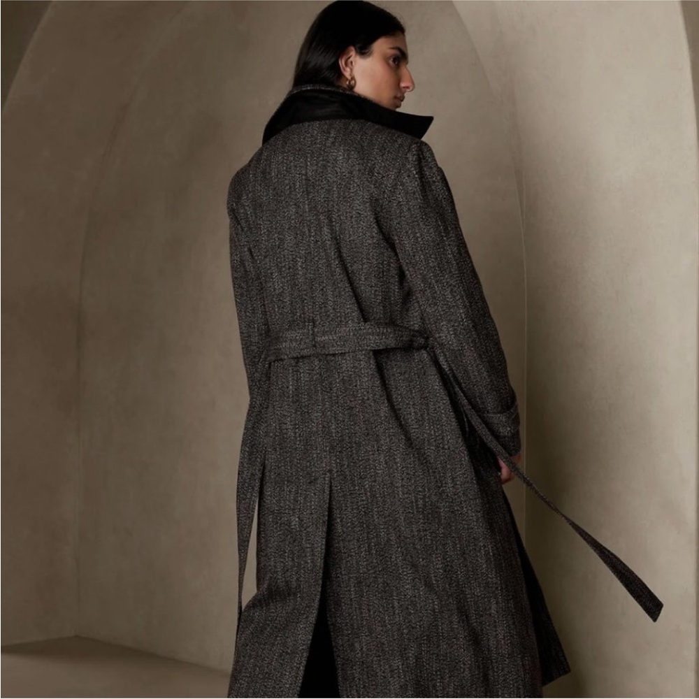 herringbone wool coat from Banana Republic